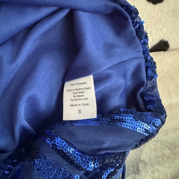 windsor royal blue sequin mini dress sz s - Picture 6 of 6